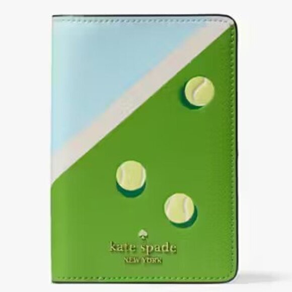♠️♠️ Kate Spade Grand Slam Passport Holder Tennis NWT - Picture 2 of 6